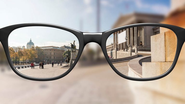 Vienna view through glasses